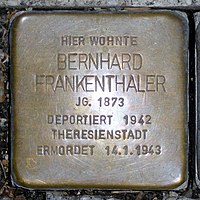 Stolperstein for Bernhard Frankenthaler (1873) in Memmingen.jpg