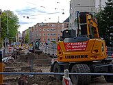 Street and tram track repair & street reconstructions; free photo Amsterdam city, Fons Heijnsbroek 10-2021