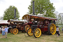 Fowler Supreme and alongside it the recreated Onward at Carter's Steam Fair in May 2016 SupremeAndOnward.jpg