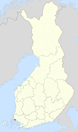 Ubicación de Taivassalo en Finlandia