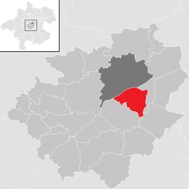 Poloha obce Thalheim bei Wels v okrese Wels-vidiek (klikacia mapa)