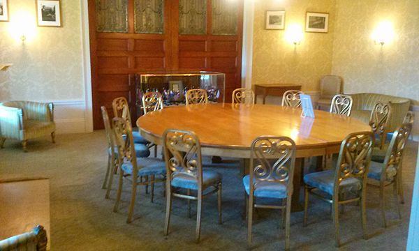 The Gold Room within the Mount Washington Hotel, where the Bretton Woods Conference attendees signed the agreements creating the IMF and World Bank