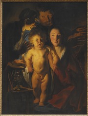 Jakob Jordaens, Familja e Shenjtë nga drita e qirinjve