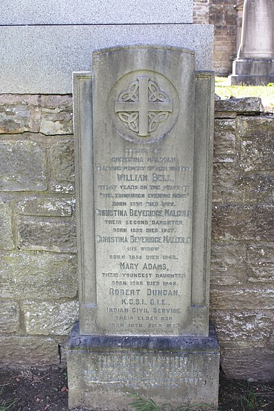 File:The grave of Robert Duncan Bell, Grange Cemetery, Edinburgh.jpg
