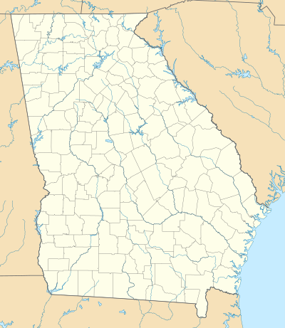 Map showing the location of Red Top Mountain State Park