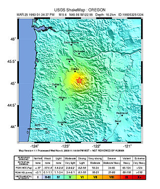 <span class="mw-page-title-main">1993 Scotts Mills earthquake</span> Earthquake in Oregon