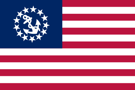 The United States Yacht Ensign.