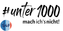 Scientists for Future campaign slogan: "#Under1000 I won't do it!" Unter1000 logo.png