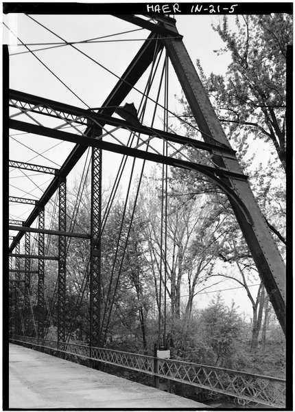 File:VIEW OF NORTH SIDE, EAST END - Feederdam Bridge, State Route 59, spanning Eel River, Clay City, Clay County, IN HAER IND,11-CLACI.V,1-5.tif