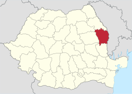 Locatie van district Vaslui in Roemenië