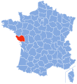 Localisation de la Vendée.