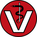 V-form, som et symbol på veterinærmedicin.