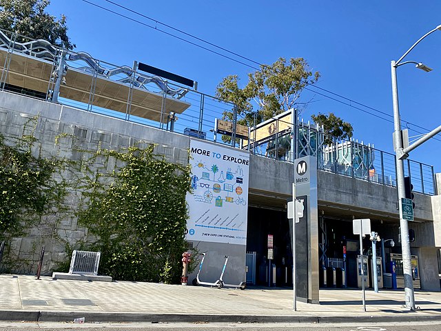 View of Palms station, Los Angeles Metro