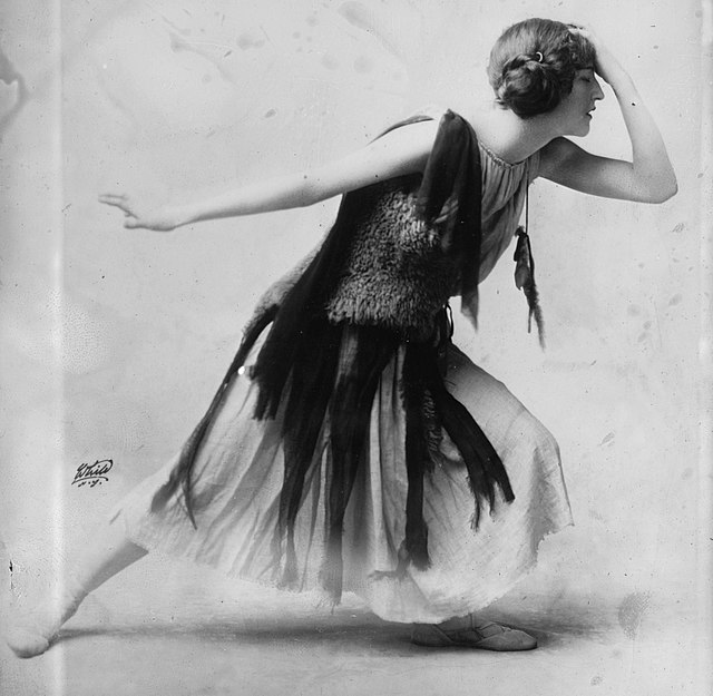 Violet Romer in a flapper dress c. 1915
