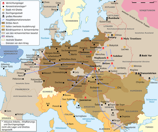 Konzentrationslager: Gleichnamige Einrichtungen in Deutschland vor 1933, Nationalsozialistische Konzentrationslager in Europa, Die KZ-Systeme im Deutschen Reich und in den besetzten Gebieten