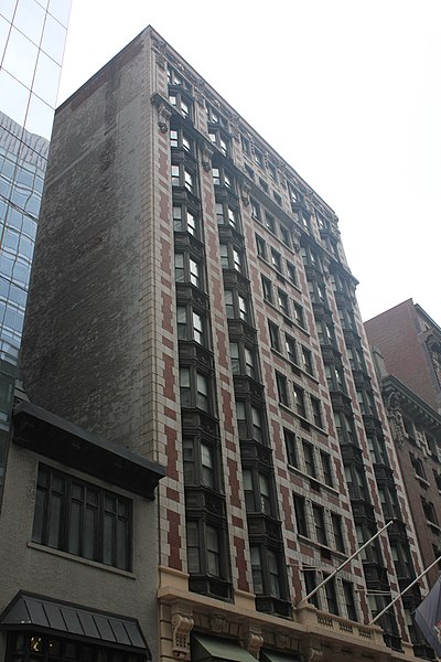 Main facade of the hotel as seen from across 44th Street