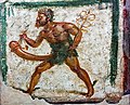 Wall painting - apotropaic figure of Hermes - Pompeii - Napoli MAN