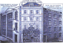 The company's premises in High Holborn 1891 Watson & Sons Building.gif