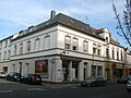 Residential and commercial building, only facades and  top, roof