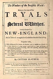 A 1693 book printing that uses the "double u" alongside the modern letter; this was acceptable if printers did not have the letter in stock or the font had been made without it. WondersoftheInvisibleWorld-1693.jpg