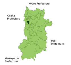 Yamatotakada in Nara Prefecture.png