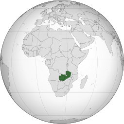 Localização Zâmbia