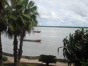 Die Casamancerivier naby Ziguinchor, Senegal.
