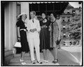 "McIntyre meets the Ladies" Washington, D.C., Aug. 4. Three of Washington's loveliest meet the Secretary to the president, and are shown thru the White House. The girls have been competing LCCN2016873852.tif