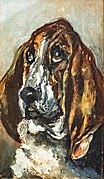 Tête de chien courant (Head of a Scent hound) by Toulouse-Lautrec in Musée Toulouse-Lautrec Albi