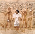 Ägyptisches Museum Kairo: Altägyptischer Papyrus mit religiösen Darstellungen