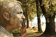 Aco Šopov's monument in Struga