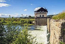 Река Воя в Нолинском районе Кировской области у бывшей ГЭС, август 2018 года