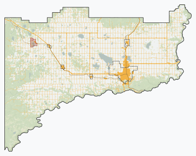 0133 County Of Grande Prairie No 1, Alberta, Detailed.svg