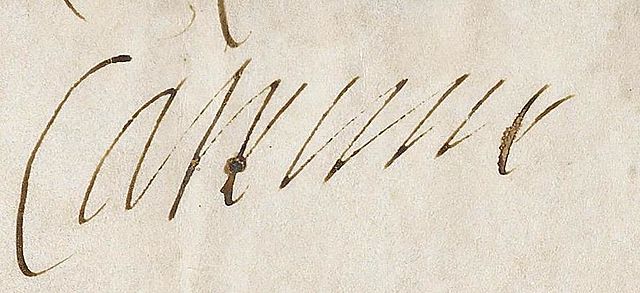 Chữ ký của Caterina de' Medici