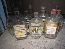 Some old Schenley bourbon whiskey bottles from the 1940s 1940s bourbon whiskey bottles.jpg