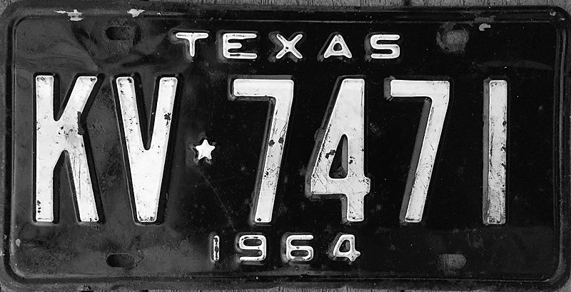 File:1964 Texas license plate.JPG