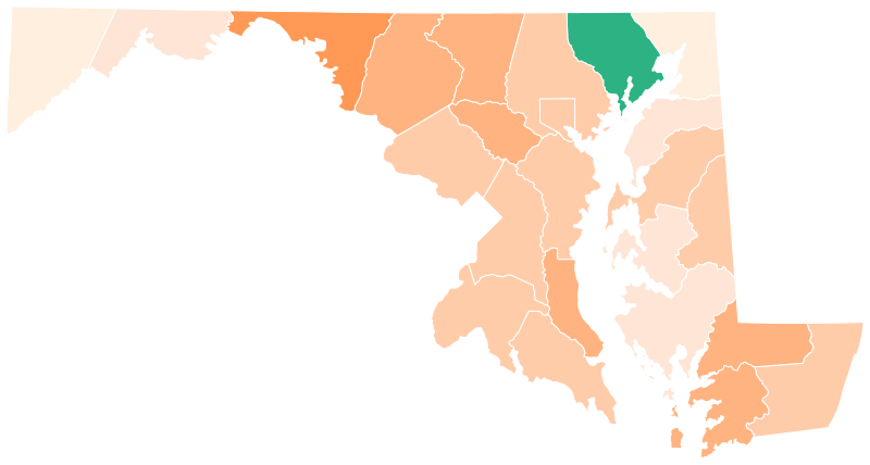 File:1992 United States Senate Republican primary election in Maryland results map by county.svg