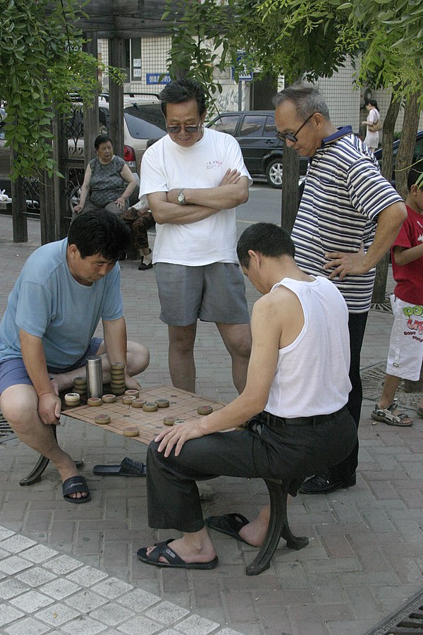 Xiangqi is a common pastime in Chinese cities (Beijing, 2005)