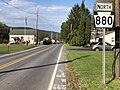 File:2021-10-20 15 04 31 View north along Pennsylvania State Route 880 (Rauchtown Road) at Knarrs Road and Groupe Road in Crawford Township, Clinton County, Pennsylvania.jpg