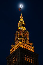 Totality over Cleveland, Ohio