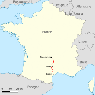 <span class="mw-page-title-main">Béziers to Neussargues Railway</span> French rail transport.