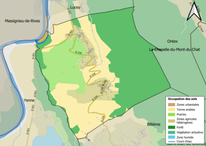 Mappa a colori che mostra l'uso del suolo.