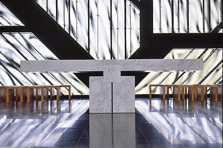 Altar and stained glass