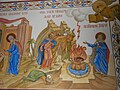 Огањ Божији спаљује жртву Св. Илије, живопис, Манастир Светог Илије на Волујици