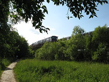 Наземный участок Арбатско-Покровской линии в Измайловском парке