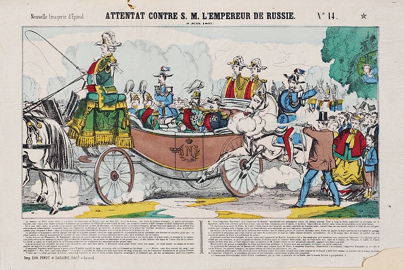 File:ATTENTAT CONTRE S.M. L'EMPEREUR DE RUSSIE (1867-05-25). Nouvelle Imaqerie d'Epinal 6 juin 1867 №14.jpg