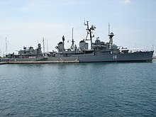 HS Velos (D16) as a museum ship (2006) AT Velos starboard.JPG