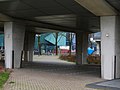 A view through concrete pillars of a former Marine building, at the Marine-terrein area; free photo Amsterdam city by Fons Heijnsbroek, 16-01-2022.jpg