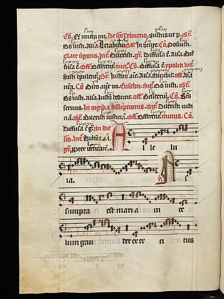 File:Aarau, Aargauer Kantonsbibliothek, MsMurFm 5, f. 114v – Graduale, pars de sanctis.JPG