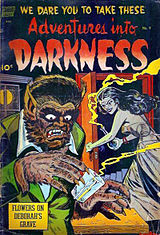 Обложка выпуска серии комиксов Adventures Into Darkness[en] 1953 года